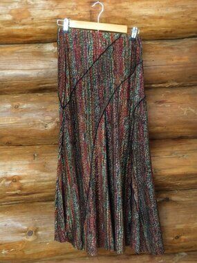 Coldwater Creek Striped Boho Maxi Skirt Size XS